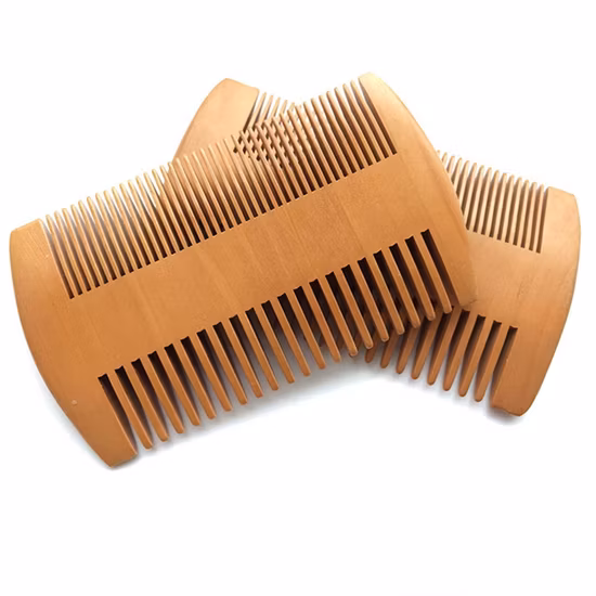 Perfekter Gesichtshaarkamm, individuelles Logo-Set, Bartkamm und Bürstenset, Herren-Bartformwerkzeug, Holzkamm