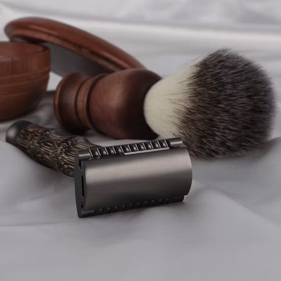 D671 Eco-Bambusgriff, doppelseitiger Rasierhobel, wiederverwendbar, Private-Label-Sicherheitsrasierer