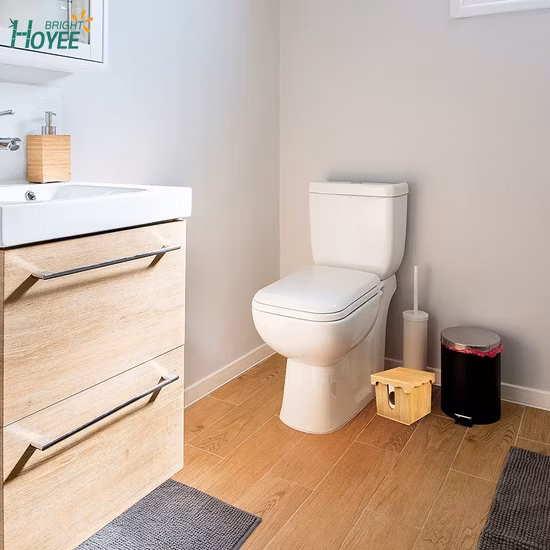 Bambus-Abdeckung, Badezimmer-Waschbecken, vierteiliges Set, Badezimmer-Aufbewahrung, Zahnbürstenhalter